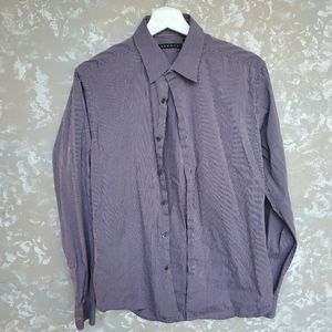 THEORY Purple Striped Long Sleeve Button Up Shirt Medium. In good used condition